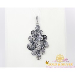 Жіночий кулон срібний "Азалія" 3937 Gold & Silver, Украина